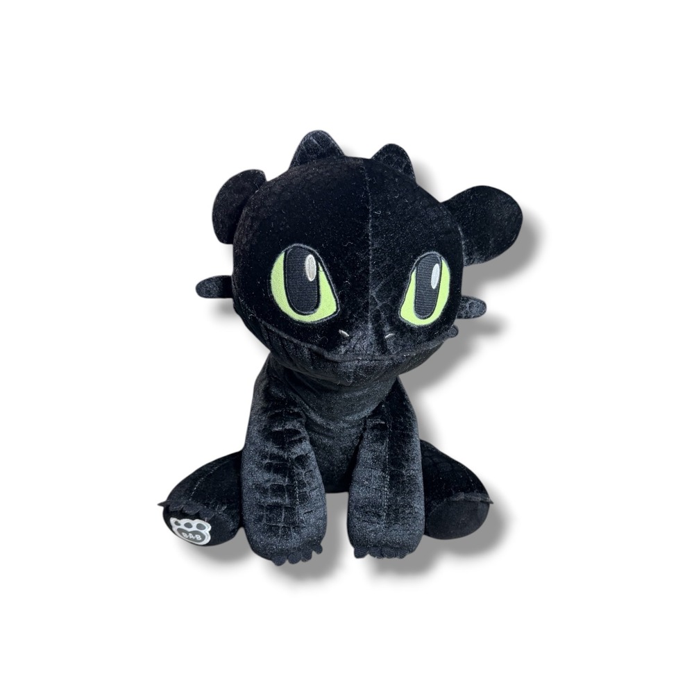 Build-A-Bear Toothless Night Fury Plush How to Train Your Dragon Black BAB 15"